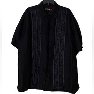 Men’s System Casual Button Down Short Sleeve Shirt XL